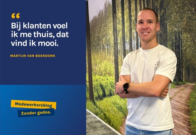 “Bij klanten ben ik kind aan huis. Dat persoonlijke contact vind ik het mooiste aan mijn werk.”